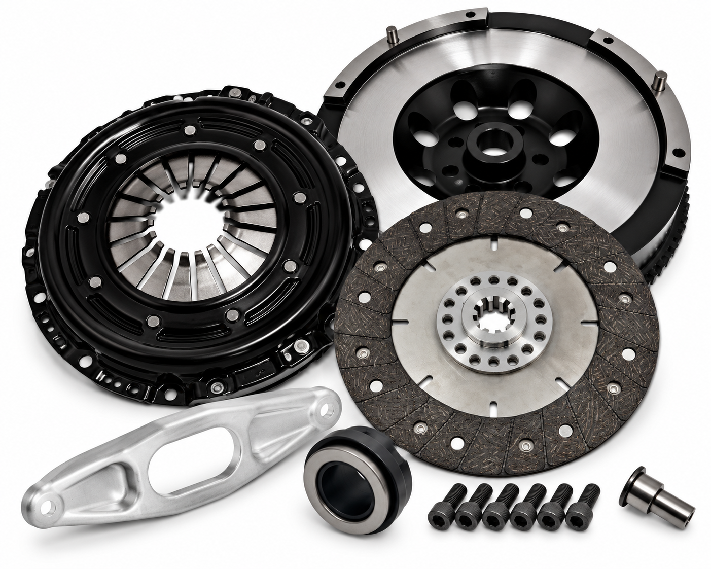 Tenaci Black 240 mm Clutch Kit BMW N55 – Organic, rigid hub – with flywheel